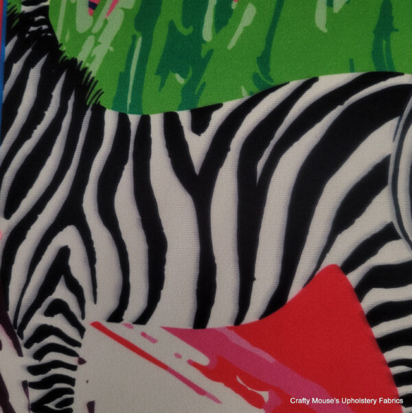 Zebra on Colours 355gsm 2nd class quality velour velvet - Image 2