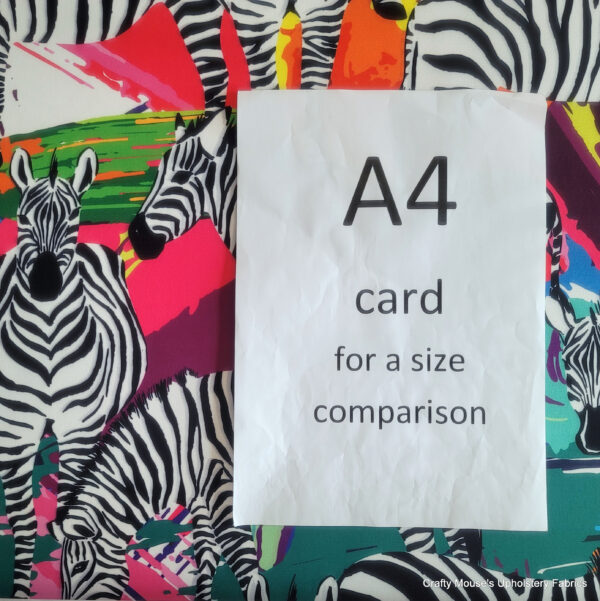 Zebra on Colours 355gsm 2nd class quality velour velvet - Image 6