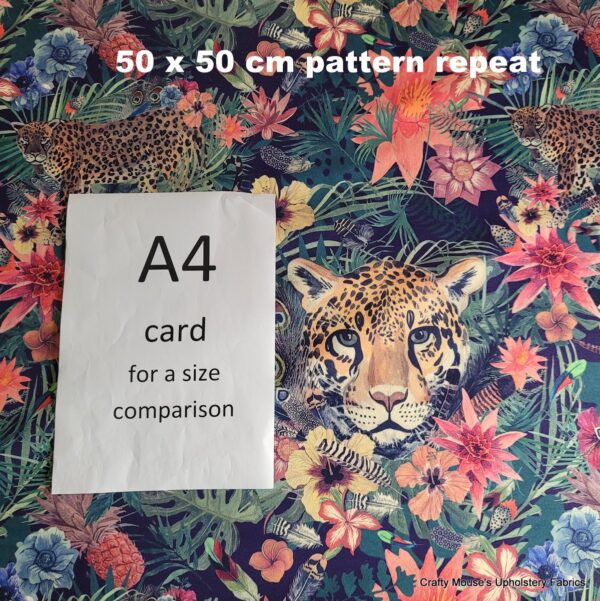 Leopard in the Jungle 355gsm velour velvet - Image 14